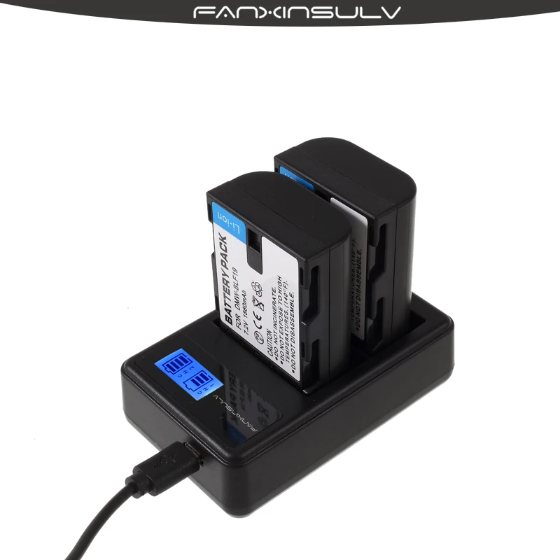Günstige 2 stücke DMW BLF19 DMW BLF19 BLF19E DMW BLF19e DMW BLF19PP Batterie + LCD Dual USB Ladegerät für Panasonic Lumix GH3 GH4 GH5 g9