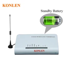 KONLEN-Terminal fijo inalámbrico GSM 900/1800 MHZ, 2 puertos para conectar el Teléfono de Escritorio en casa, funciona con tarjeta Sim, soporte de batería de respaldo