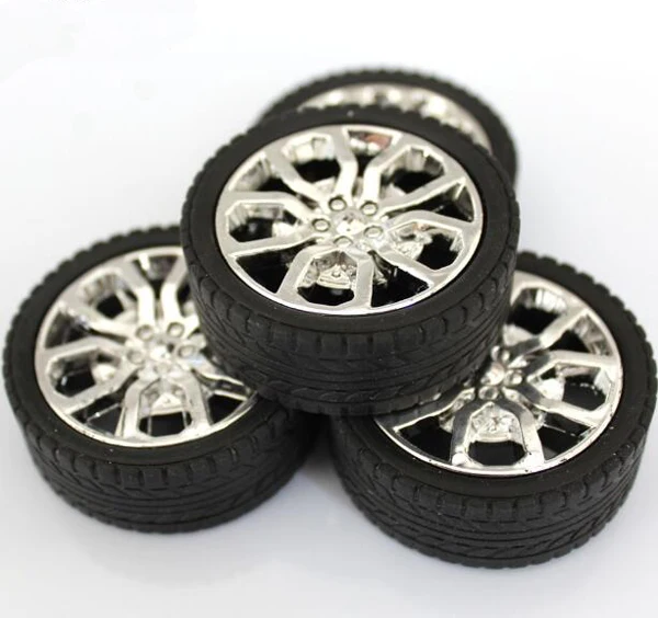 4PCS 2.5*45mm rubber wheels small plastic wheels,toy model connector