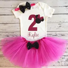 Пользовательское имя Oh Twodles Minnies первое боди на день рождения цельный торт сетки пачка наряд комплект ребенок душ вечерние сувениры фото реквизит