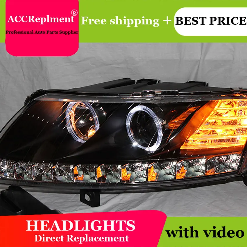 

Car Styling for Audi A6 C5 Headlights 2005-2008 A6 LED Headlight DRL Lens Double Beam H7 HID Xenon bi xenon lens