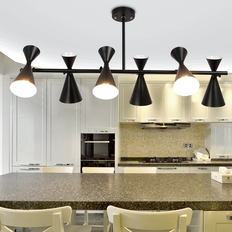 

MDWELL Modern LED Pendant Lights With Metal Lampshade For Dining Room Colorful Bar Shop Hanging Adjustable Pendant Lamp Fixtures