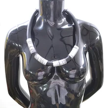 YD& YDBZ, новинка, большой воротник, ювелирное изделие, женское массивное ожерелье, s, ручная работа, резиновое ожерелье, Черная веревка, алюминиевая проволока, подвески в стиле панк