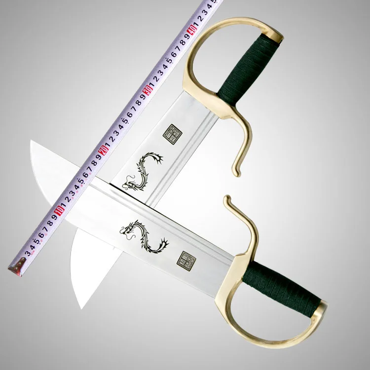 Online Personalizado genuino espada rey ocho cortador ala Chun cuchillo de guerra mango sin bordes accesorios de cobre