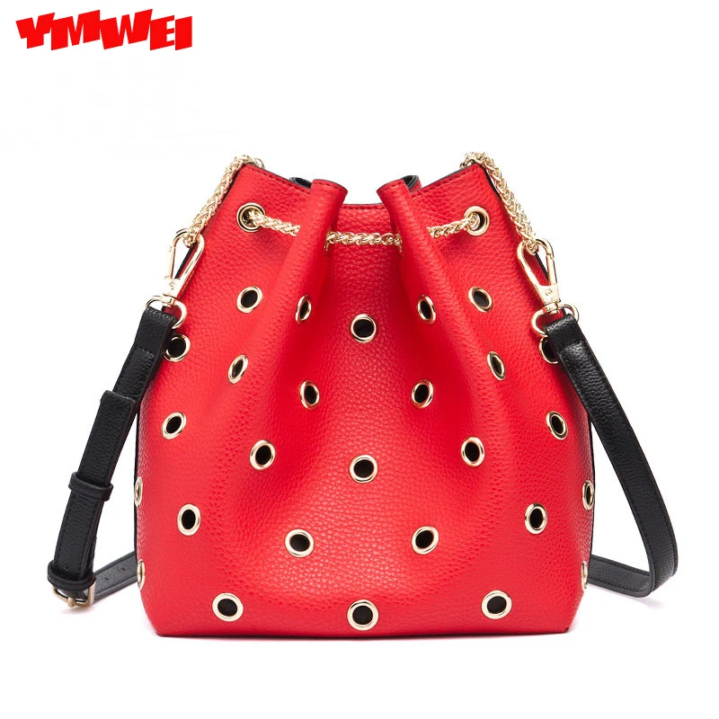 YMWEI Female package 2016 new PU leather font b handbag b font women s single shoulder