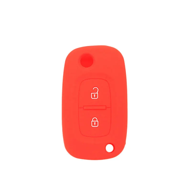 

car accessories Silicone Flip Key Case for Renault Modus Clio Megane Kangoo 2 Buttons Auto Folding Remote Cove automovil