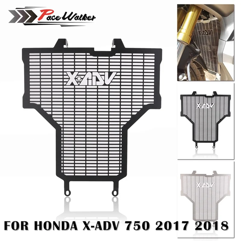 

Motorcycle Black Silver Radiator Grille Guard Grill Cover Protector Frame For Honda X-ADV XADV 750 XADV750 2017-2018