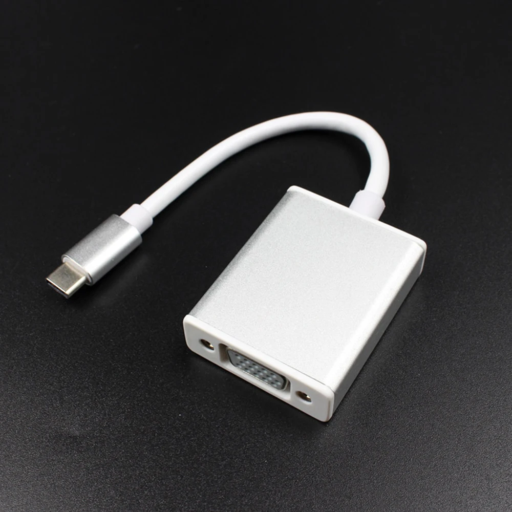 Адаптер типа с-VGA USB 3,1 USB C к женскому адаптеру VGA кабель для Macbook 12in Chromebook Pixel Lumia 950XL Galaxy S8/9