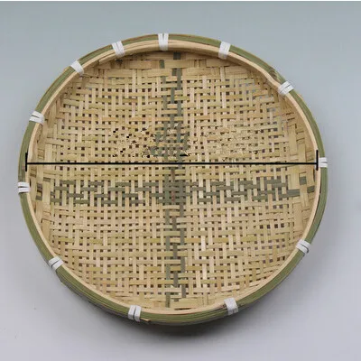diameter30cm Бамбуковая пластина ручной работы бамбуковое плетение сита корзины для продуктов круговой получить чехол Небьющийся все натуральные теплоизоляция ремесла - Цвет: diameter30cm