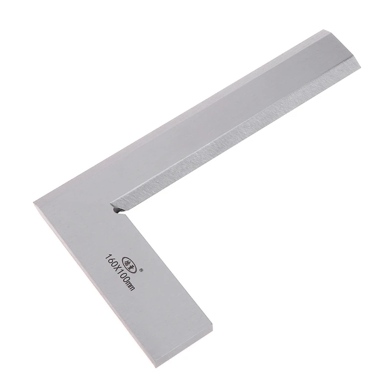 

Silver Tone 160x100mm Try Square Ruler Bladed 90 degree Angle L Shaped Measurer