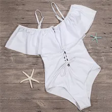 2019 Sexy High Cut Ruffle One Piece Swimwear Monokini Backless Beachwear Swimsuit Beach Bathing Suit Monokini Swimming Trikinis sexy black swimwear women beach sport swimsuit new hollow one piece swimwear high cut monokini bodysuits new trikinis swim suits