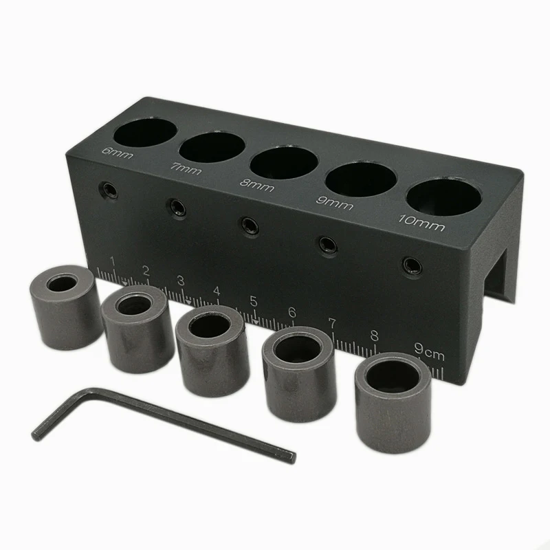 

90 Degree Pocket Hole Jig Kit Drill Straight Angle Guide Doweling Jig Aluminum Alloy Drill Guide Hole Locator Woodworking Tool