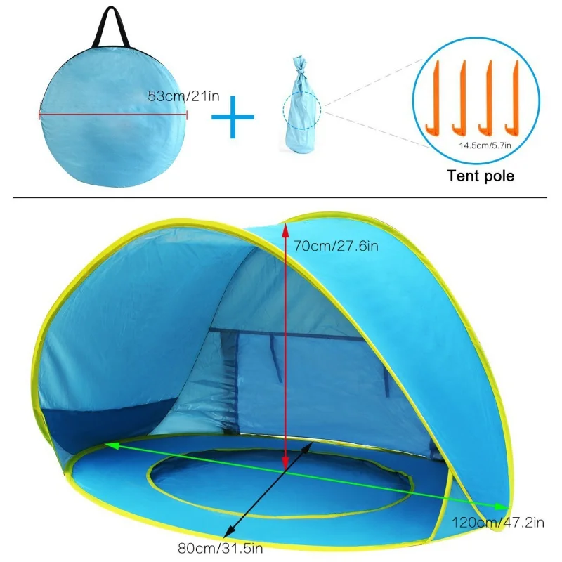 Automatic free children's beach tent children pool baby UV protection High quality outdoor camping easy use tent Automatic free children's beach tent children pool baby UV protection High quality outdoor camping easy use tent