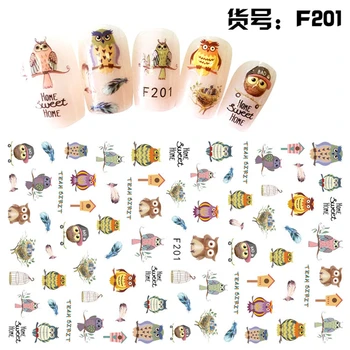 

2 Sheets/lot 3D Owl Cage Pattern Adhesive Nail Art Stickers Decorations DIY Salon Tips F201#