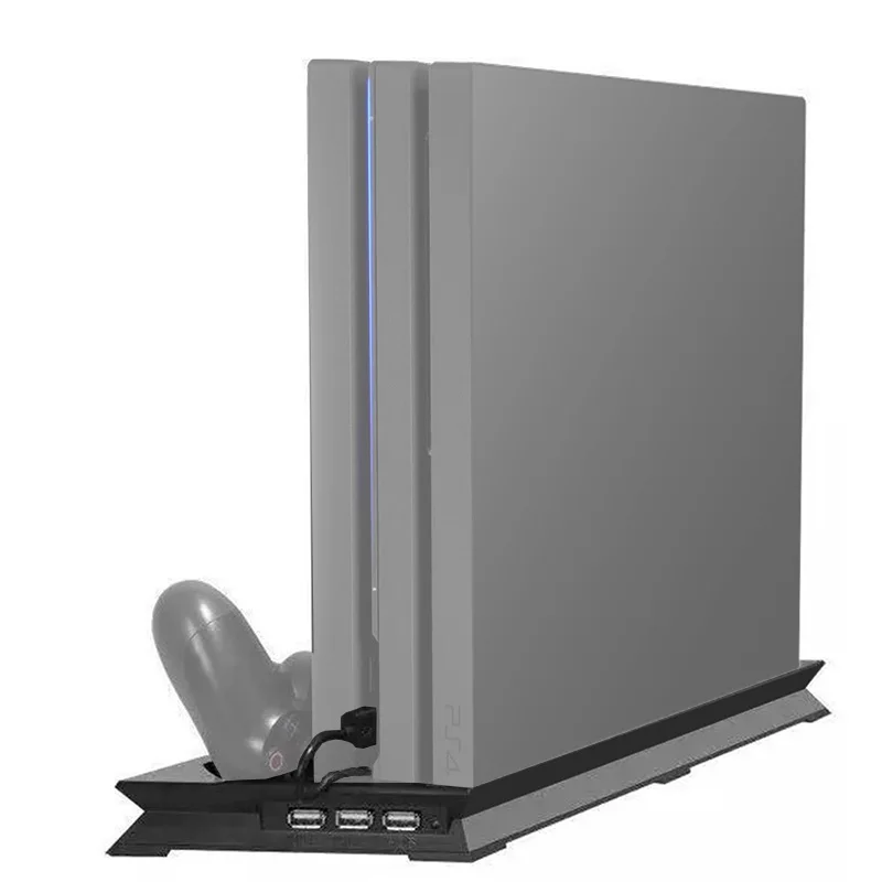 

PS4 Pro Accessories Play Station 4 Pro Cooling Fan Vertical Stand Dual Controllers Charging Dock USB Hub for Playstation 4 Pro