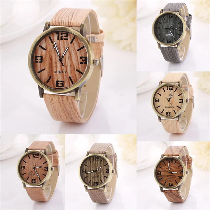 font b Women b font font b Watch b font Vintage Wood Grain font b