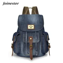 Denim Backpack Women Mochilas Bagpack Ladies Casual Vintage Travel Bag Girls School Bags Anti-theft Rucksack for Woman