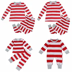 Puseky Семейные комплекты новая Одинаковая одежда для мамы и дочки Семейные рождественские пижамы папы и сына Детские Новый год семейная