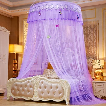 

Romantic Mosquito Net For Girls Room Decor Portable Bed Canopy Mesh Hung Dome Repellent Mosquito Net Lace Bed Valance mosquitera