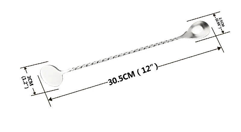 OBR нержавеющая стальная длинная ручка ложка для перемешивания Коктейльная ложка для смешивания медовая кофейная/чайная ложка посуда кухонные барные инструменты