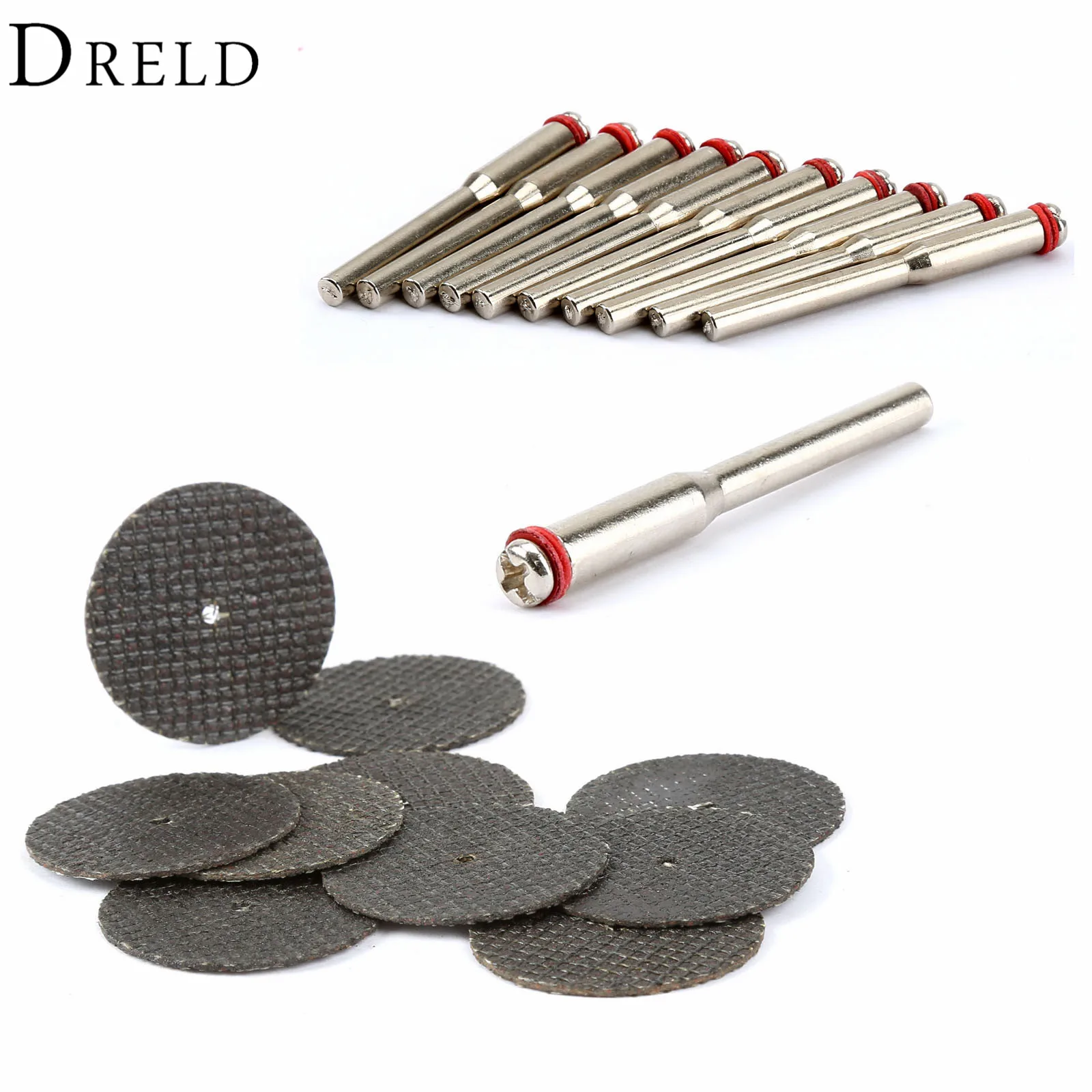 10Pcs 38mm Resin Fibre Cutting Disc +10Pcs 2.35mm Mandrels Cut Off