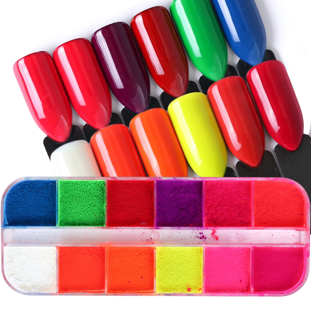 12 Grids nail Glitter