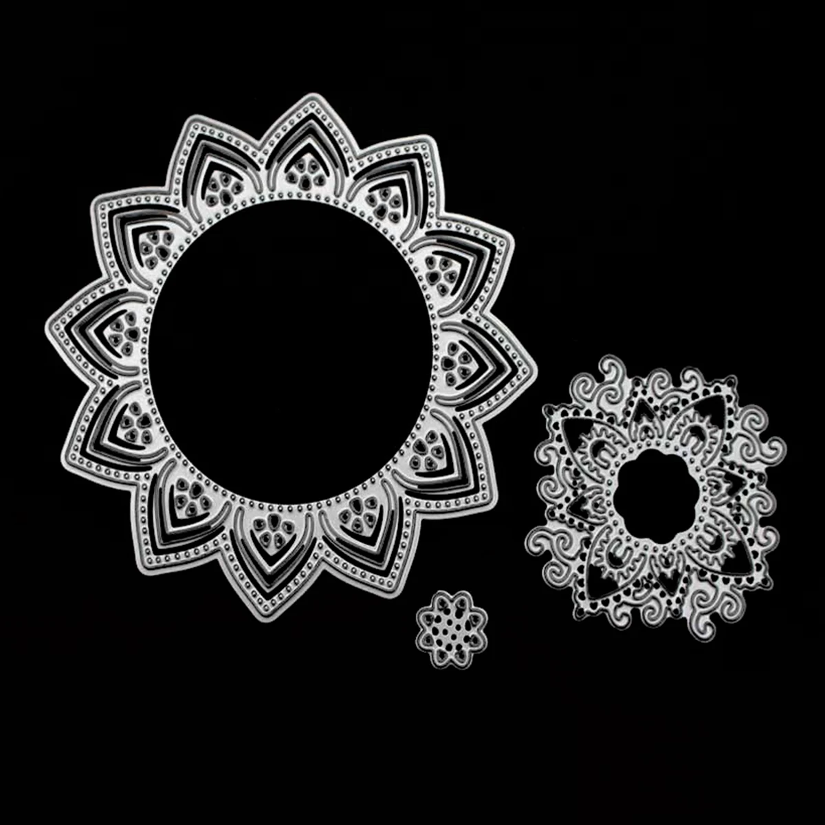 1pc 106mm*106mm New Mandala Flower Metal Cutting Dies Stencil For DIY Scrapbooking Embossing kitchen tools