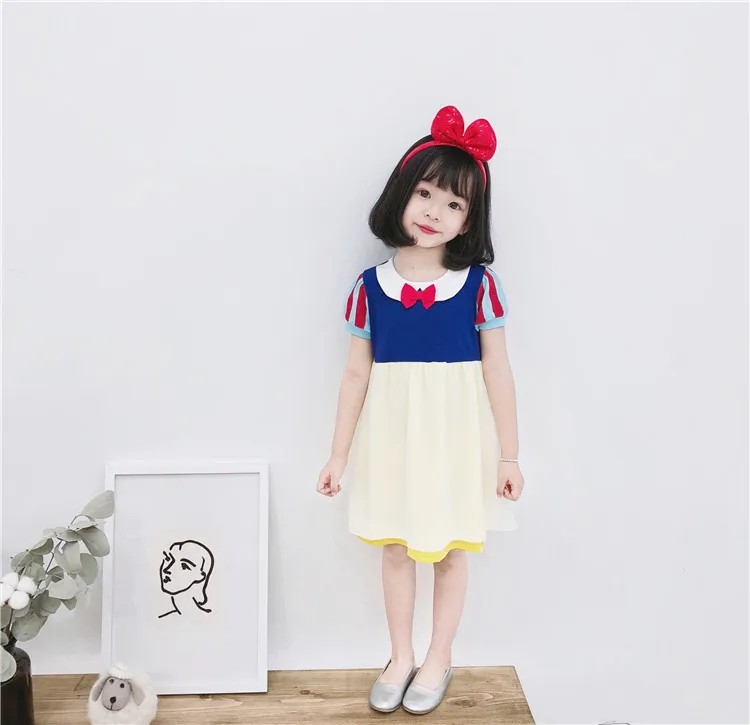 

Ins Girls Cute Animated Baby Cotton Snow White Dress Prom Princess Dress Kids Baby Gifts Party Clothes Fancy Teenager Clothing