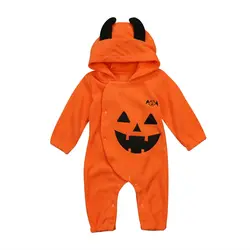 Костюмы на Хэллоуин, одежда для детей, для новорожденных, комбинезон для маленьких мальчиков и девочек модные Повседневное хлопковая
