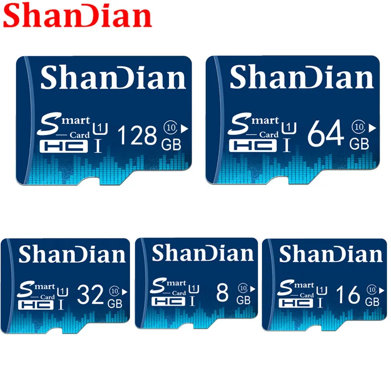 SHANDIAN Micro sd карта 8 Гб 16 Гб карта памяти Microsd 32 Гб 64 Гб 128 ГБ TF Карта