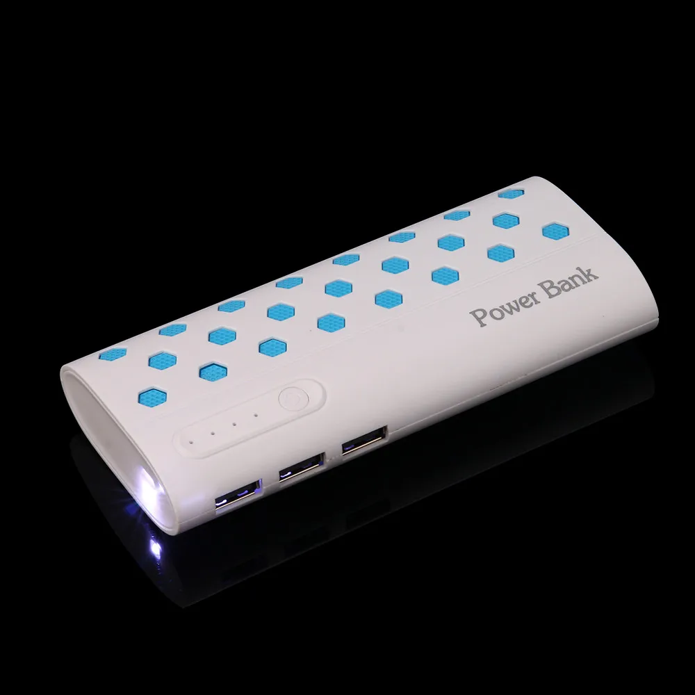28000 мАч портативный банк питания три USB внешний аккумулятор Внешняя батарея для сотового телефона для Iphone для samsung Прямая - Цвет: White