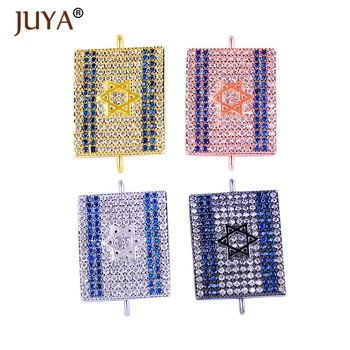

NEWEST Luxury CZ Stone Israel Flag Connectors Charms diy fashion bracelets necklace earrings jewellery accessories findings