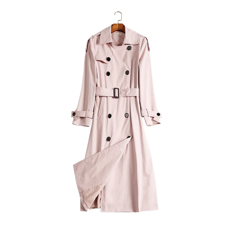 

2019 spring new windbreaker female temperament slim jacket female long coat twotwinstyle windbreaker