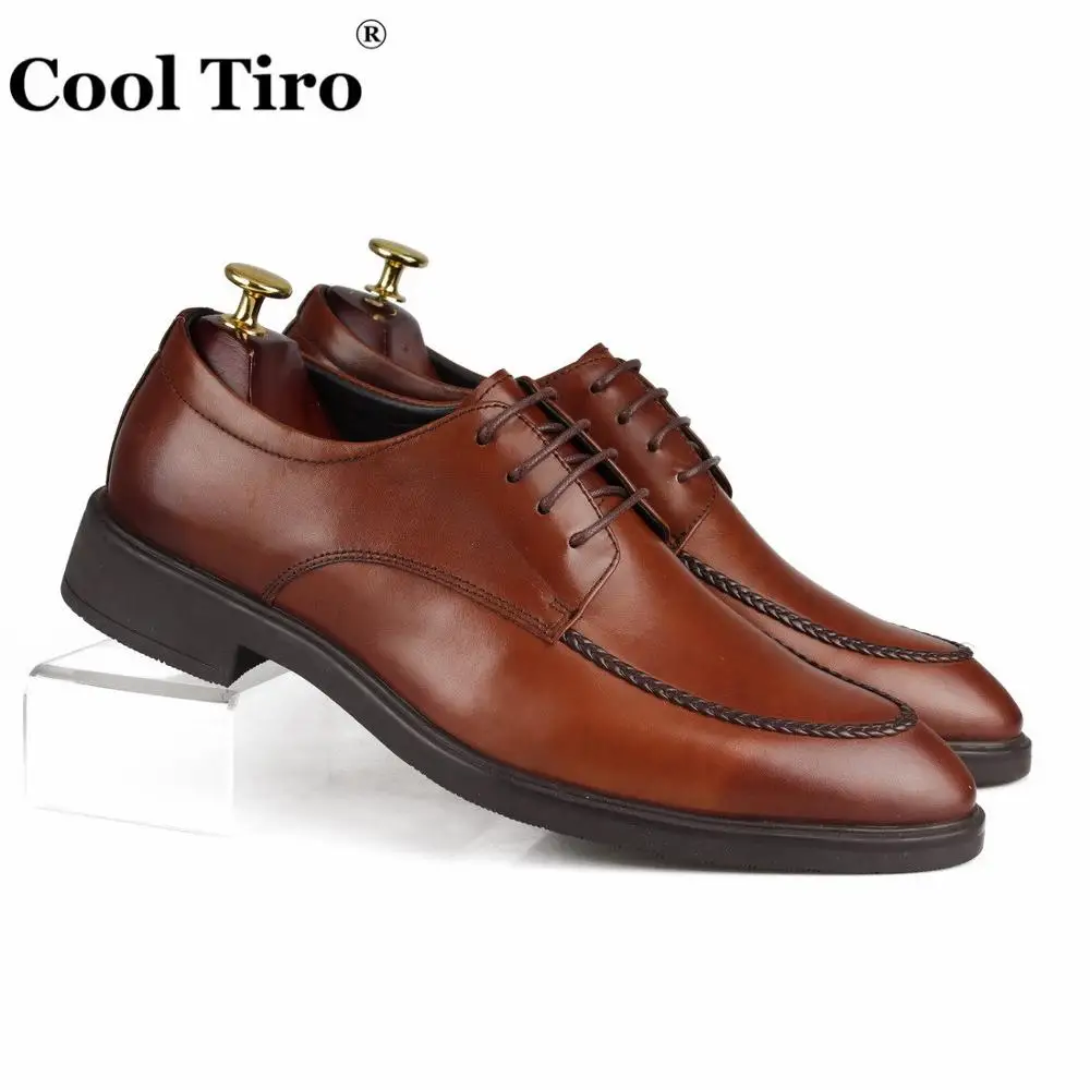 COOL TIRO Men�s Oxford Derby Shoes Brown Genuine Leather COOL TIRO Men�s Oxford Derby Shoes Brown Genuine Leather