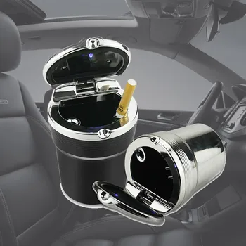 

Portable LED Light Ashtray Universal Auto Car Ashtrays Smoke Holder Auto Accessories For 4s Cylinder Holder Auto Shatray