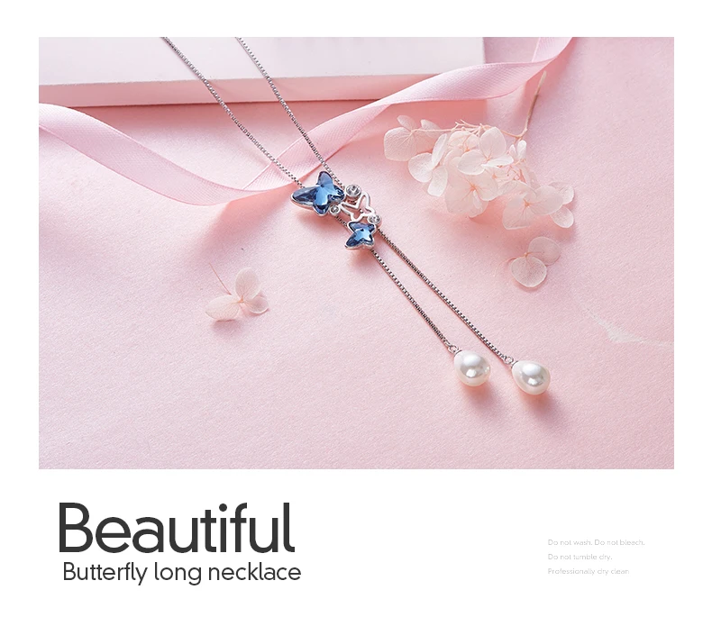 butterfly necklace crystal (9)
