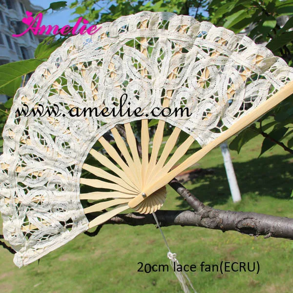 

Free Shipping 10pcs/lot Battenburg Lace Fan Elegant Classy and Beautiful Adult Lace Fan for Wedding