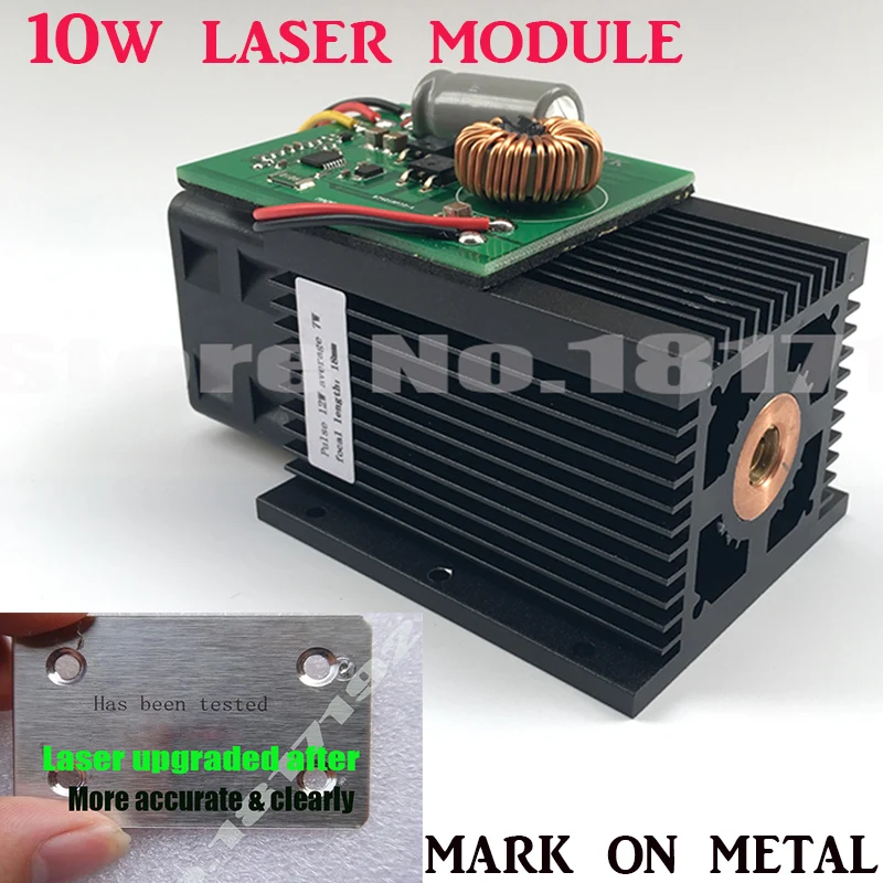 10W Blue Laser-Gravur Head Engraving Module 450nm Diode Wood Metal Lasergravur 