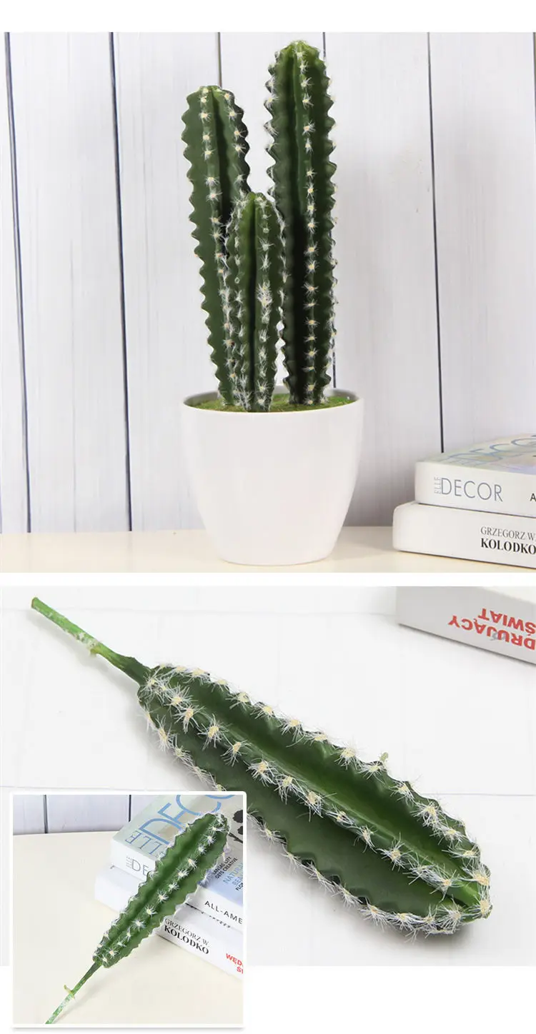 Настоящее прикосновение большой искусственный кактус пластик пена суккулентные растения Флорес домашний декор для офисного стола Цветы DIY пустынные растения