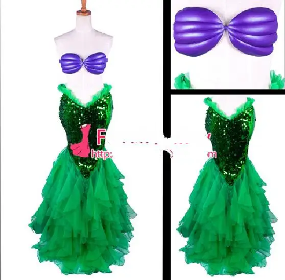 

Free Shipping The Little Mermaid Ariel Skirt Princess Dress Cosplay Costume Tailor-made