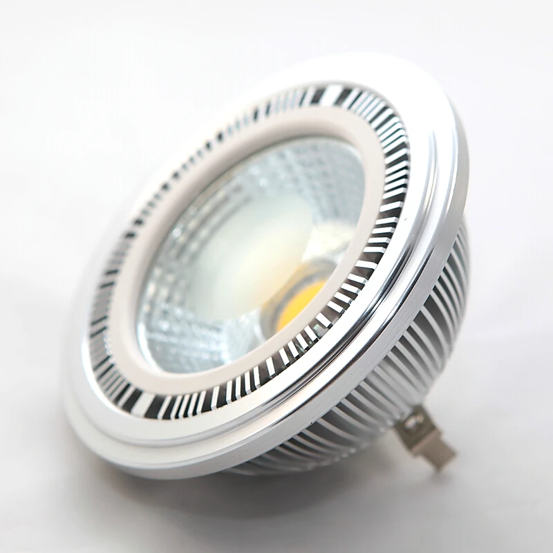 2 шт. 15 Вт AR111 QR111 ES111 GU10 Светодиодная лампа AC85 265V/DC12V прожектор COB лампочка Ampoule G53