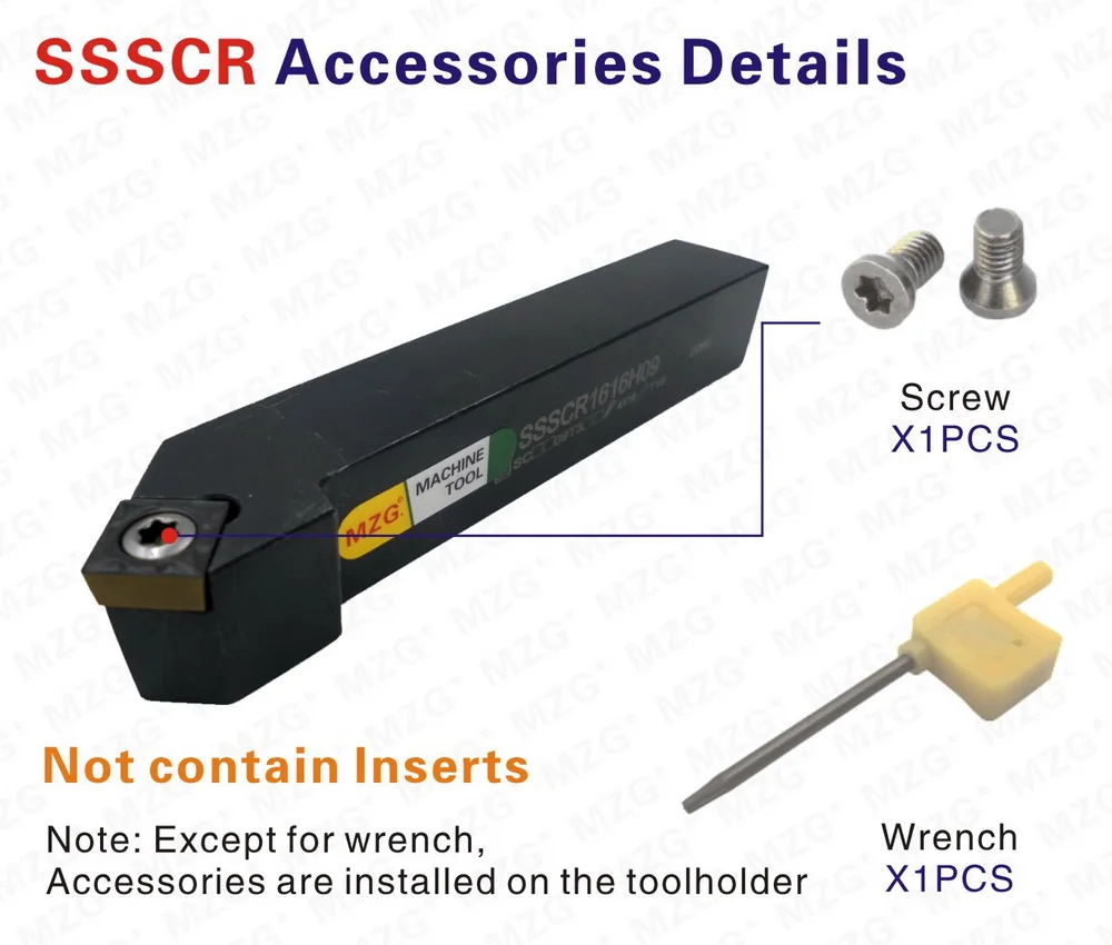 MZG CNC 12 мм 20 мм SSSCR1616H09 внешний расточный инструмент токарный станок Арбор резак бар SCMT твердосплавные вставки зажатая сталь держатель инструментов