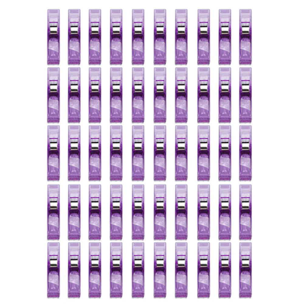 Квалифицированные 50 шт. Ведение домашнего хозяйства Зажимы для пакетов ясно Вышивание Craft Стёганое одеяло привязки Пластик clothpin Зажимы пакет 5o928
