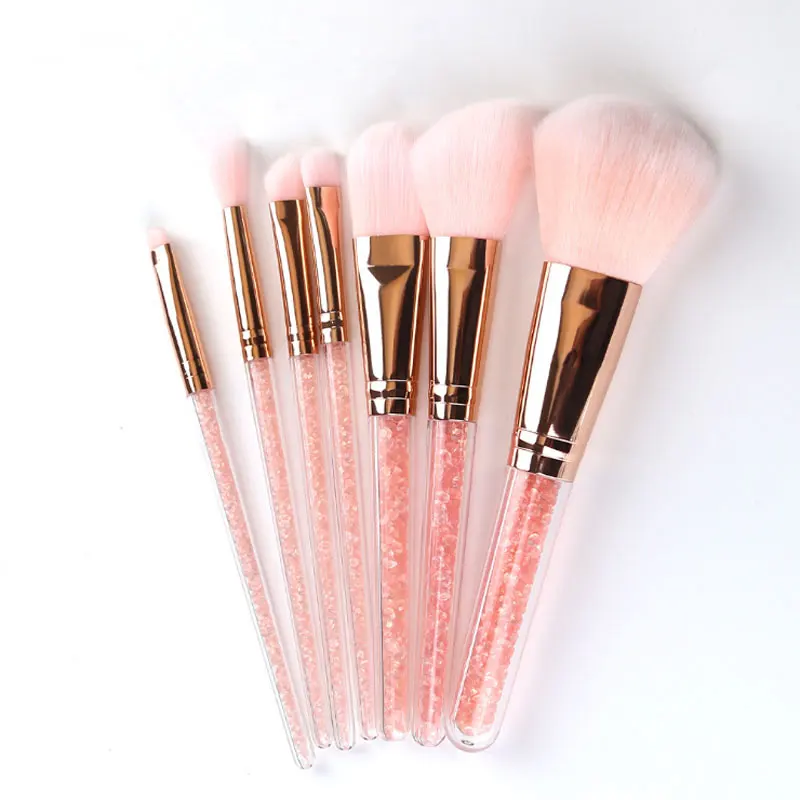 Tesoura de Maquiagem pu caso Quantidade : 7pcs Makeup Brush Conjunto