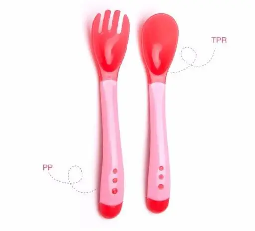 Детская посуда Детские Обучающие блюда с spoonn Assist пищевая чаша ложка с датчиком температуры чашка для кормления малыша обучение есть