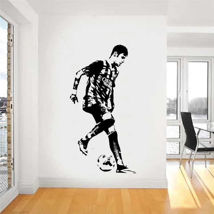 Neymar Da Silva Santios Junior Wall Art Sticker Decal Decor Soccer Footballer Vinyl Mural