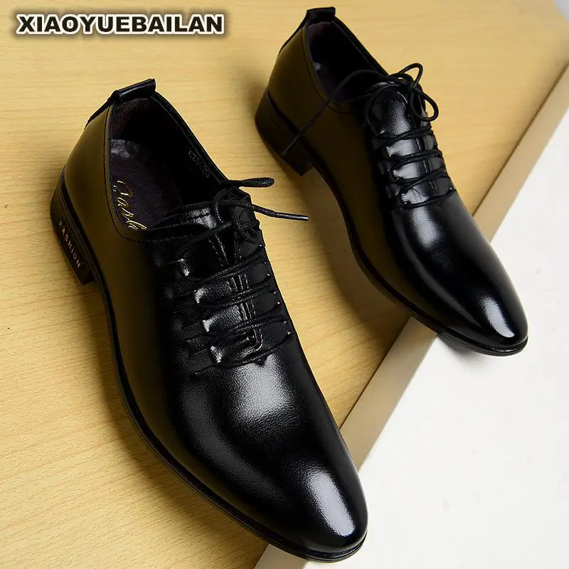 

Men's Shoes Korean Fashion 2019 British Business Casual Dress Summer Black Breathable Pointed Hairdresser