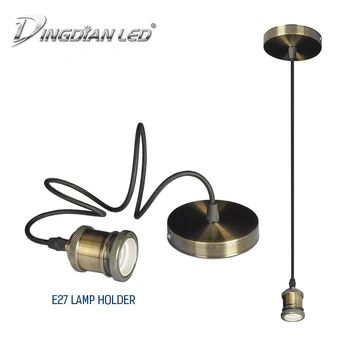 

E27 Socket Edison Bulb Lighting Base Pendant Lights Screw Bulb Base Aluminum Light Industrial Retro Lamp Holder Pendant Light