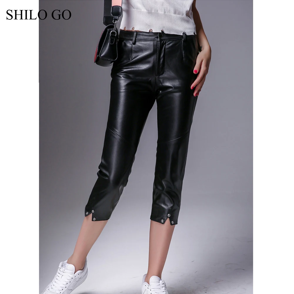 SHILO GO Leather Pants Autumn Fashion sheepskin genuine leather Pants