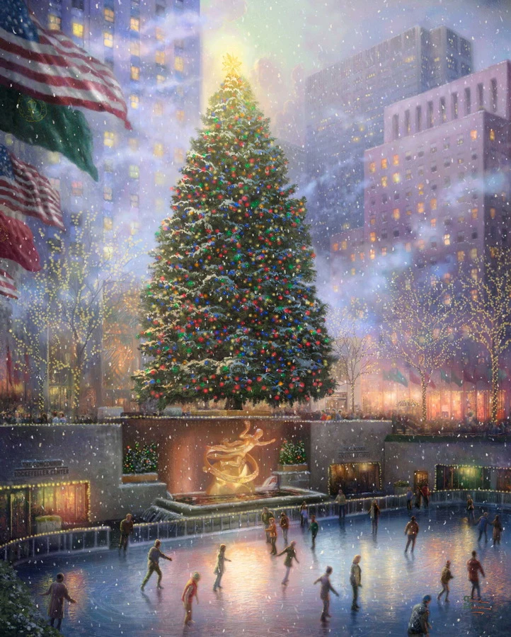Tác phẩm vẽ Giáng Sinh của Thomas Kinkade với những màu sắc tươi tắn và đầy cảm hứng sẽ khiến bạn say đắm ngay từ cái nhìn đầu tiên. Hãy cùng lạc vào thế giới mộng mơ và đầy tính người, trong bức tranh tuyệt đẹp này.